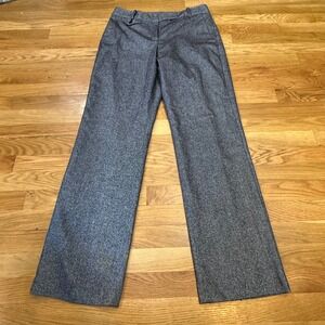 Talbots Grey Wool Blend Tweed Wide Leg Trousers Pants‎ Size 6